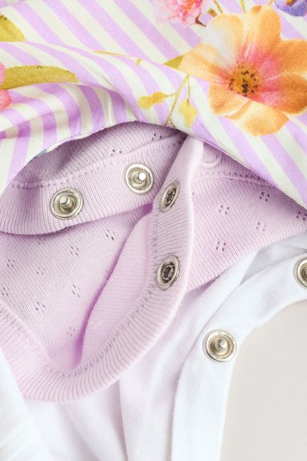 Next / Комплект полукомбинезон и боди для девочки - фото 6