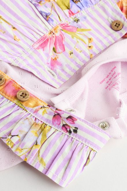 Next / Комплект полукомбинезон и боди для девочки - фото 7