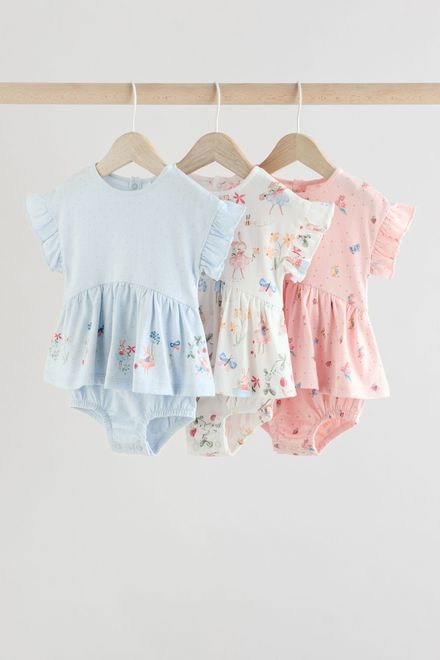 Next / Ромпер, 3 шт. для девочки