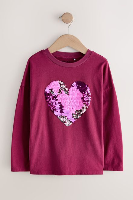 Next / Лонгслив с пайетками для девочки