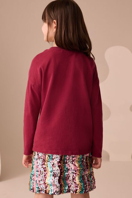 Next / Лонгслив с пайетками для девочки - фото 2