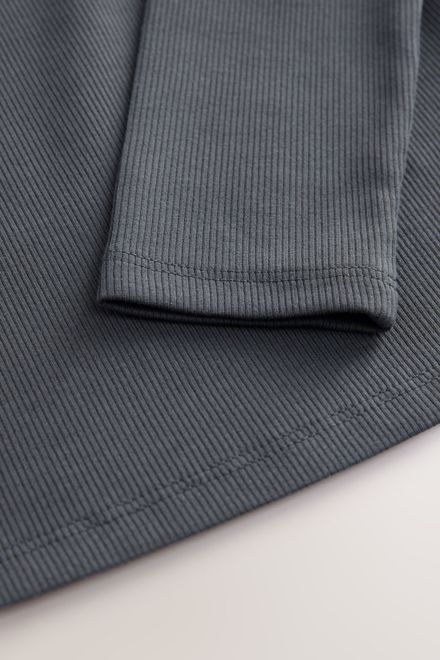 Next / Лонгслив в рубчик для девочки - фото 6