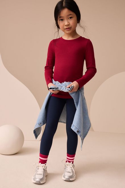 Next / Лонгслив в рубчик для девочки - фото 2