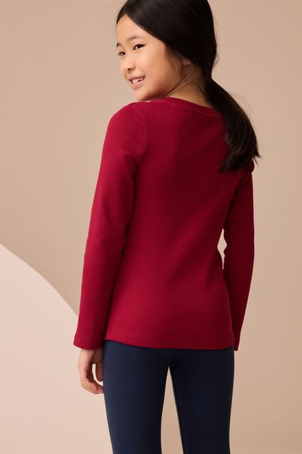 Next / Лонгслив в рубчик для девочки - фото 3