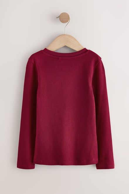 Next / Лонгслив в рубчик для девочки - фото 5