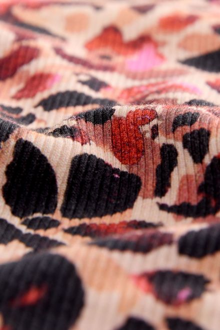 Next / Лонгслив в рубчик с принтом для девочки - фото 6