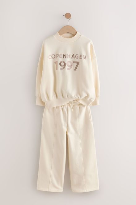 Next / Комплект свитшот и брюки wide leg для девочки - фото 8