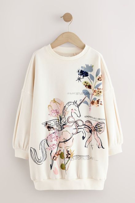 Next / Платье свитшот с пайетками для девочки