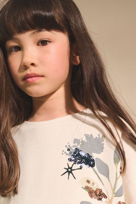 Next / Платье свитшот с пайетками для девочки - фото 4