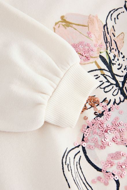 Next / Платье свитшот с пайетками для девочки - фото 7