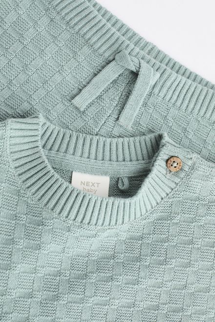Next / Комплект вязаный джемпер и брюки для мальчика - фото 12