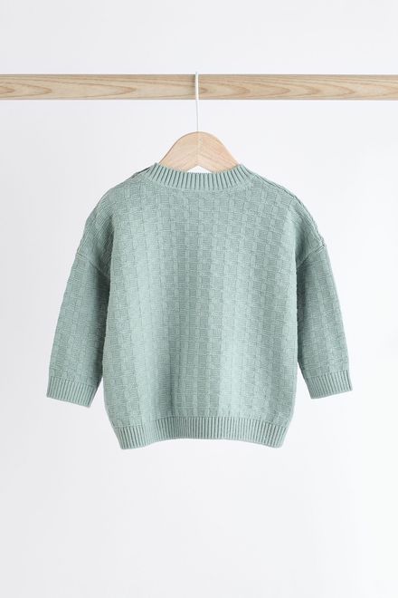 Next / Комплект вязаный джемпер и брюки для мальчика - фото 9