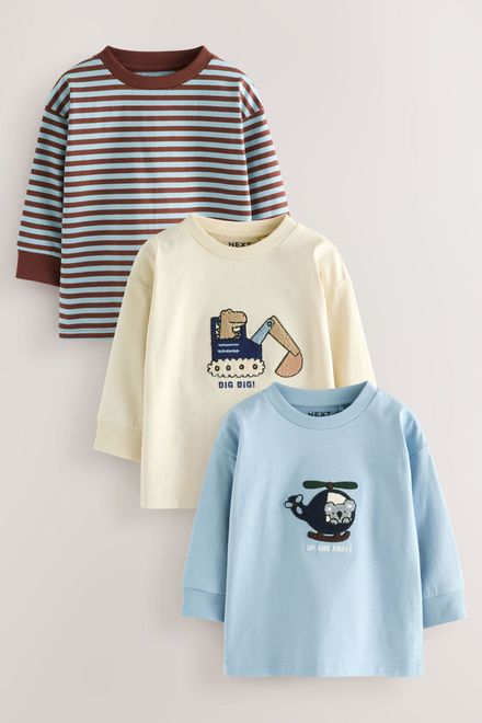 Next / Лонгслив с принтом, 3 шт. для мальчика