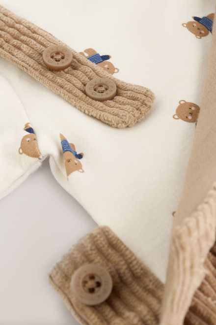 Next / Комплект боди и полукомбинезон вельветовый для мальчика - фото 8