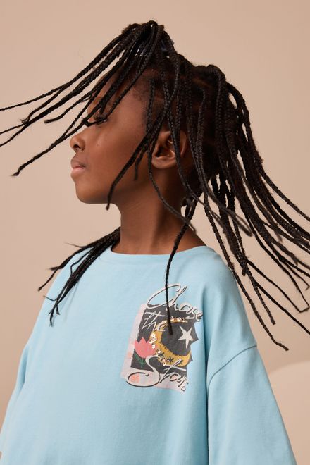 Next / Футболка с принтом на спине для девочки - фото 3