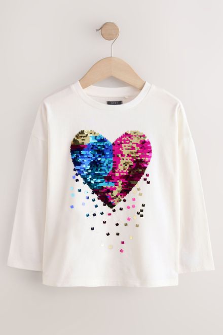 Next / Лонгслив с пайетками для девочки