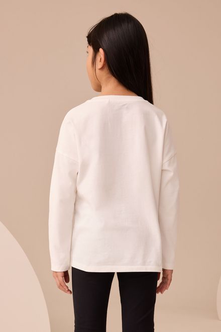 Next / Лонгслив с пайетками для девочки - фото 2