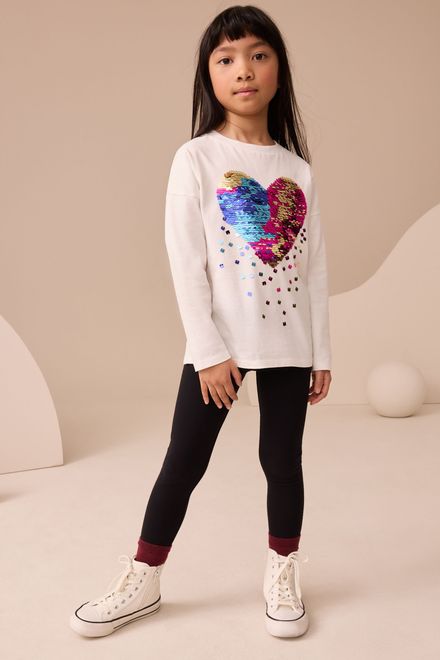 Next / Лонгслив с пайетками для девочки - фото 3