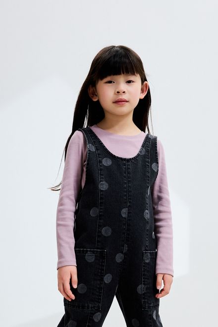 Next / Полукомбинезон джинсовый для девочки - фото 3