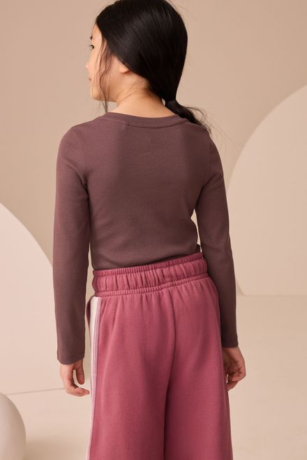 Next / Лонгслив в рубчик для девочки - фото 2