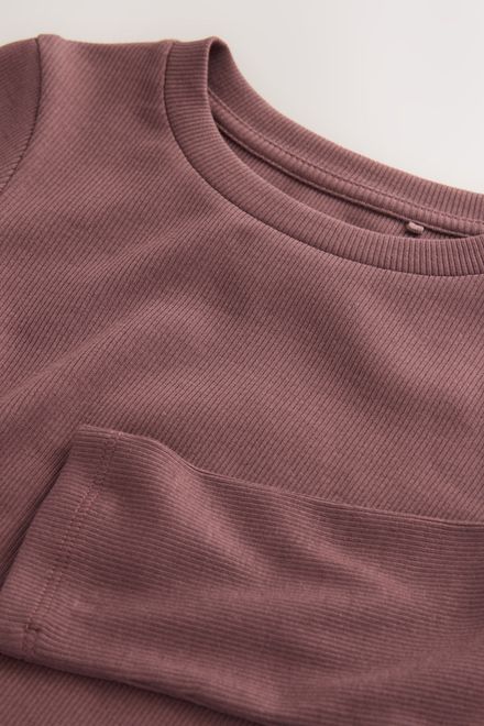 Next / Лонгслив в рубчик для девочки - фото 5