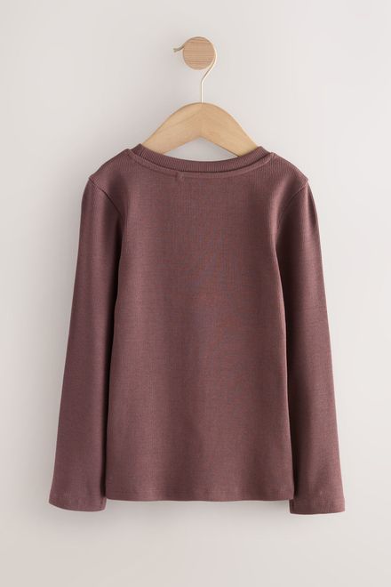 Next / Лонгслив в рубчик для девочки - фото 7