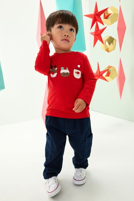 Next / Лонгслив новогодний для мальчика - фото 4