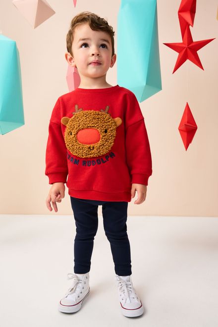 Next / Комплект свитшот и легинсы новогодний для мальчика