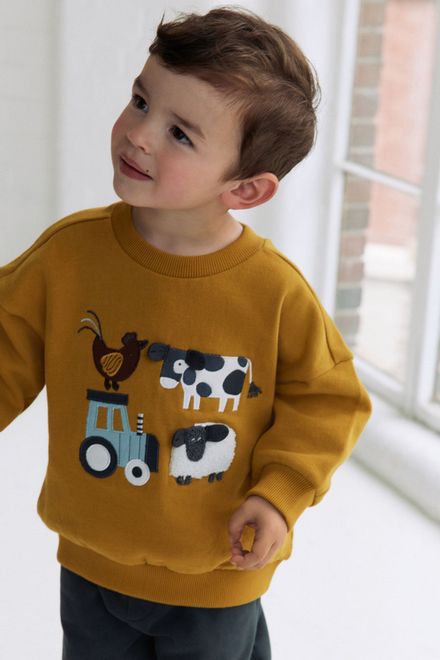 Next / Комплект свитшот с аппликацией и брюки спортивные для мальчика - фото 2