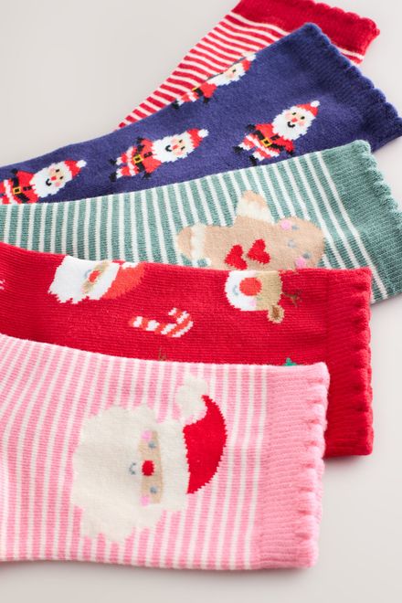 Next / Носки новогодние, 5 пар для девочки - фото 3