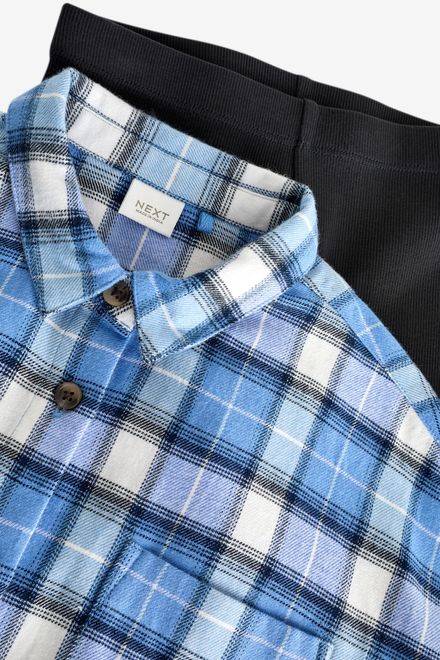 Next / Комплект рубашка и легинсы для девочки - фото 6