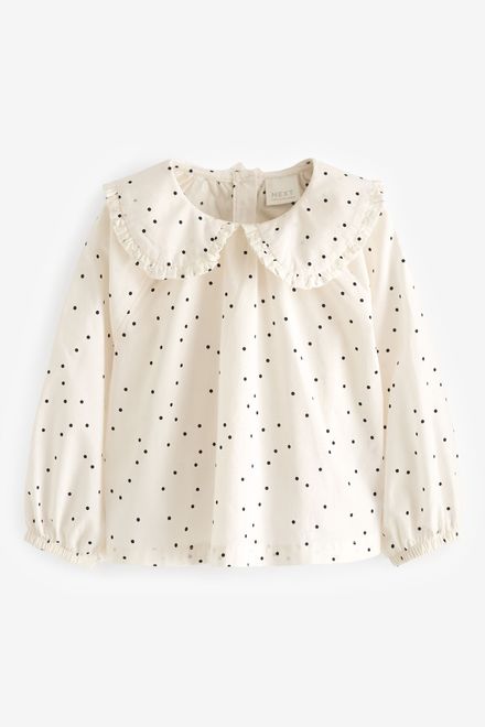 Next / Комплект полукомбинезон джинсовый и блузка для девочки - фото 6