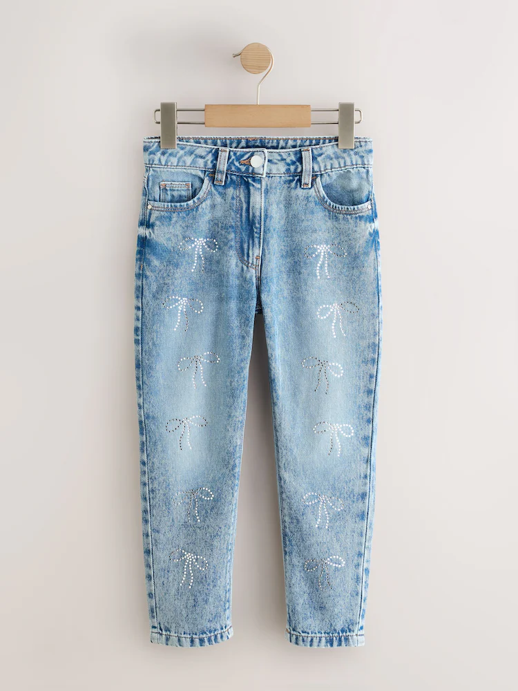 Next / Джинсы со стразами для девочки