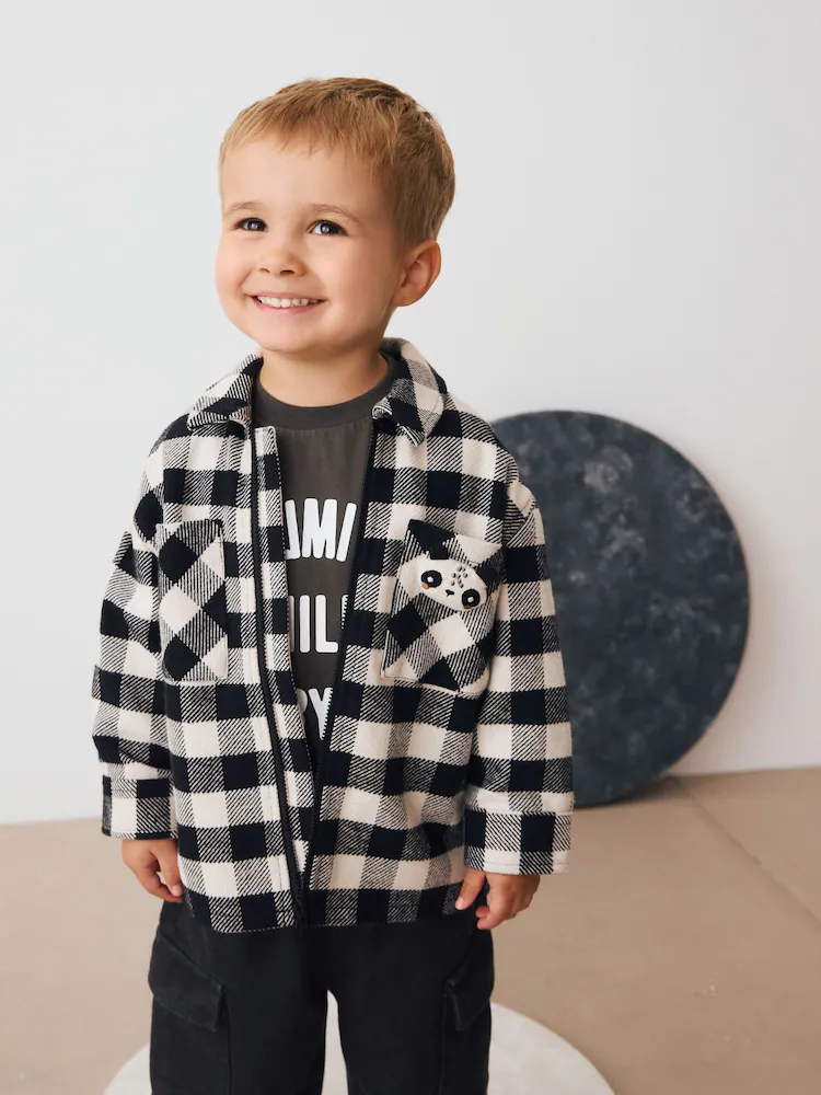 Next / Комплект рубашка и футболка с принтом для мальчика