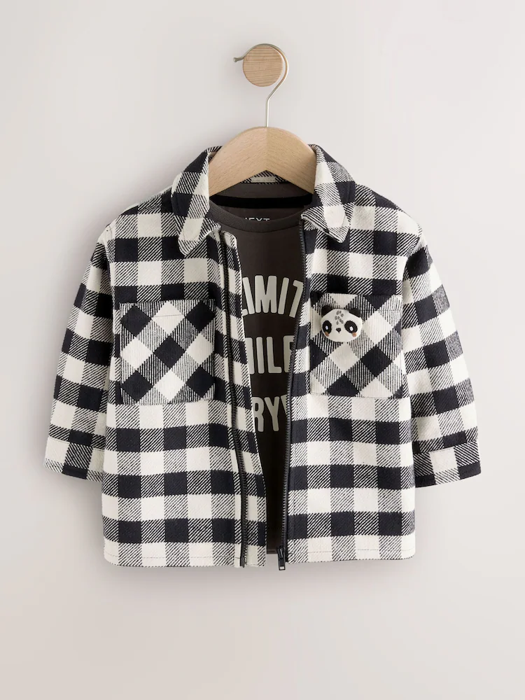 Next / Комплект рубашка и футболка с принтом для мальчика