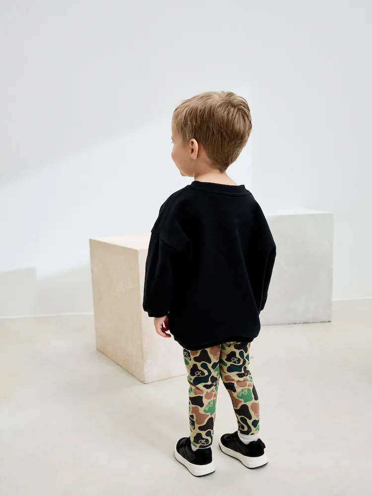 Next / Комплект свитшот и легинсы с принтом для мальчика - фото 2