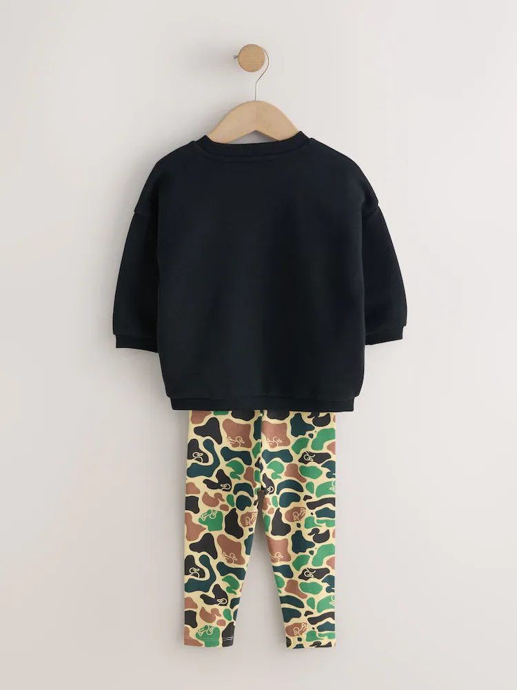 Next / Комплект свитшот и легинсы с принтом для мальчика - фото 4