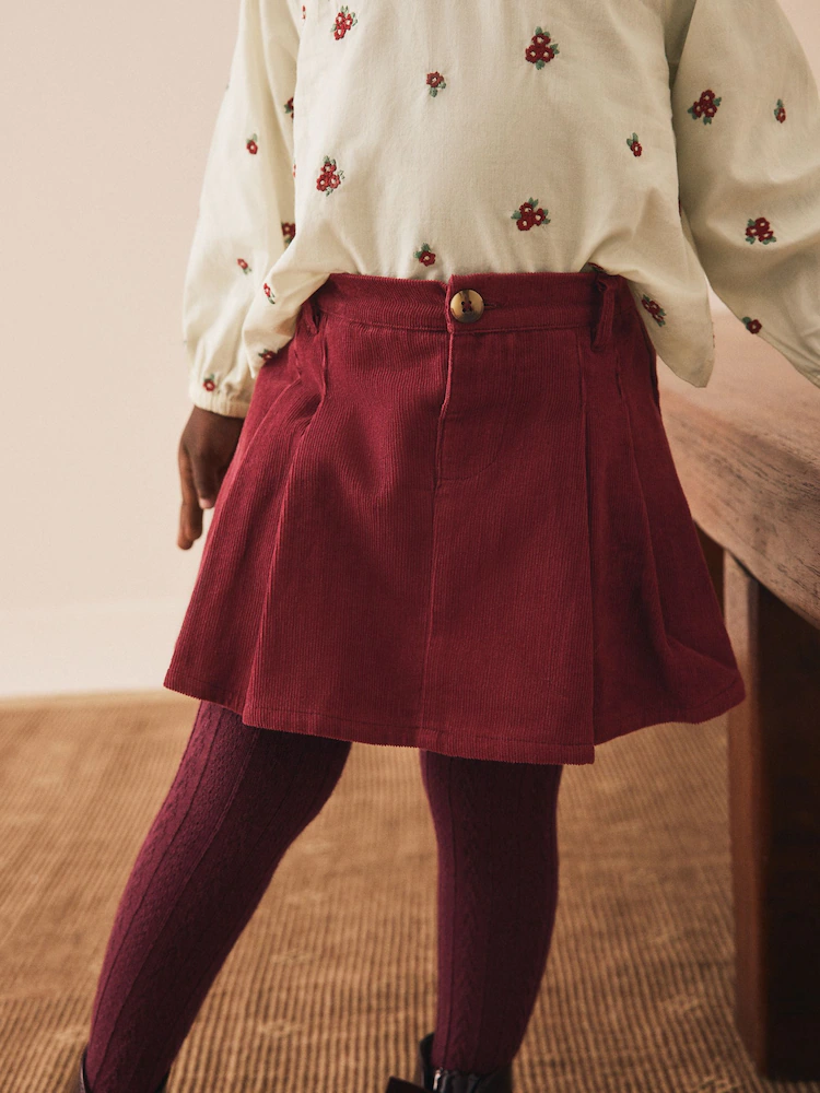 Next / Комплект блузка, юбка-шорты и колготки для девочки