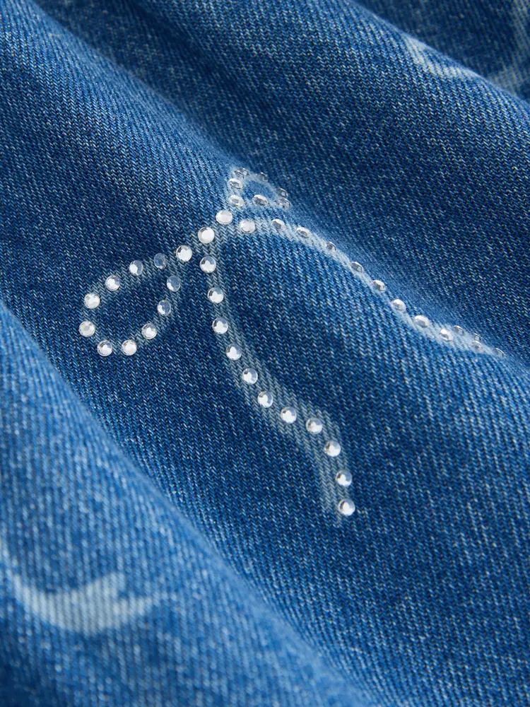 Next / Платье джинсовое со стразами для девочки