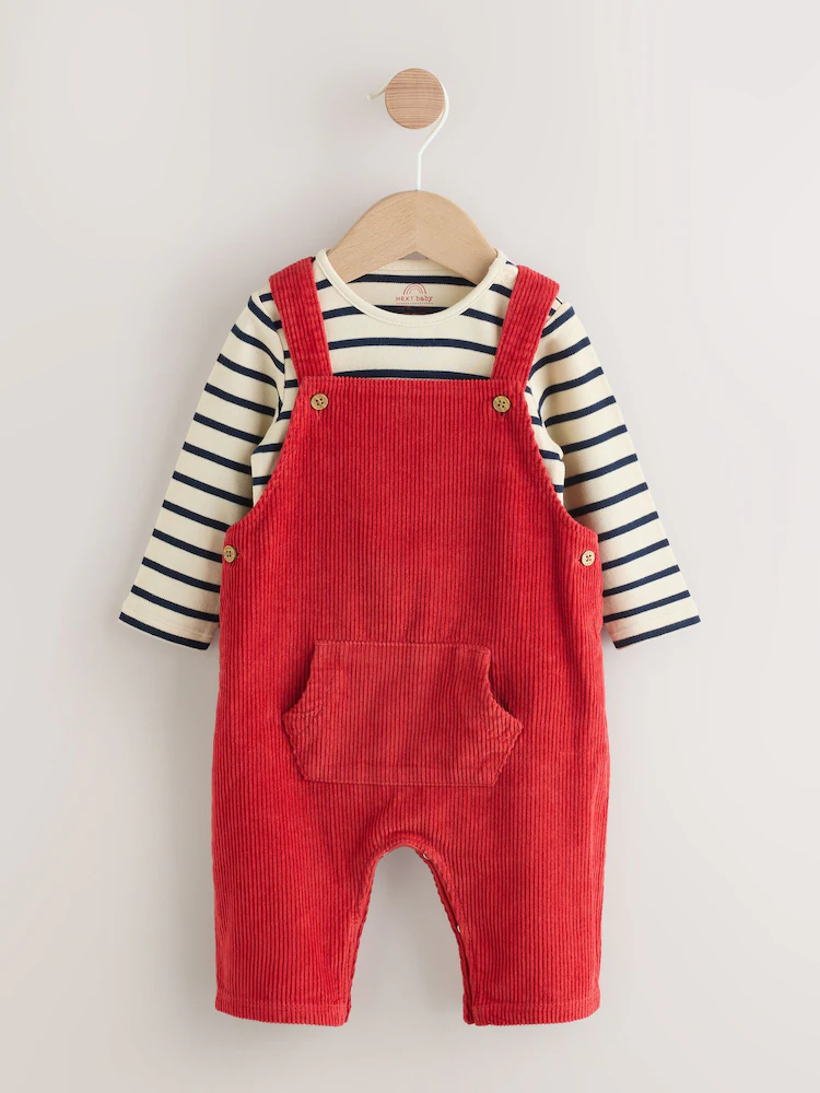 Next / Комплект боди и полукомбинезон вельветовый для мальчика