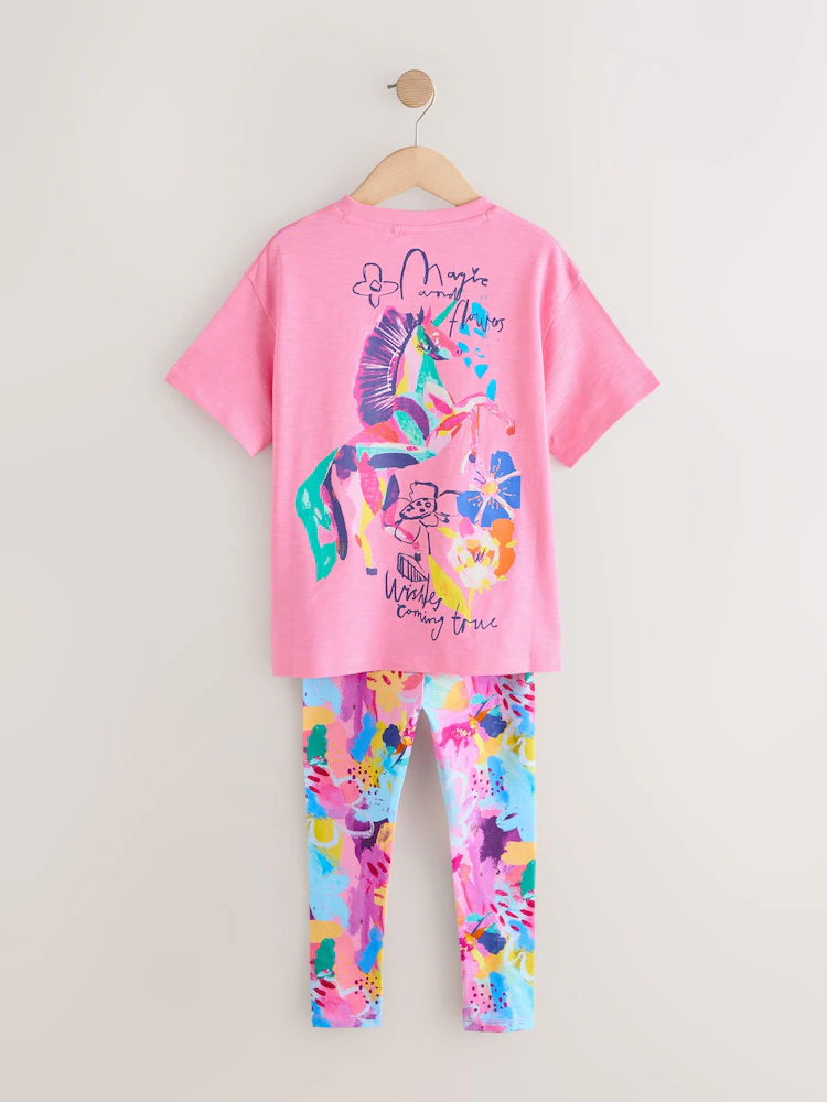 Next / Комплект футболка и легинсы для девочки - фото 4