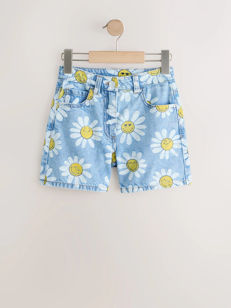 Next / Шорты джинсовые с принтом для девочки