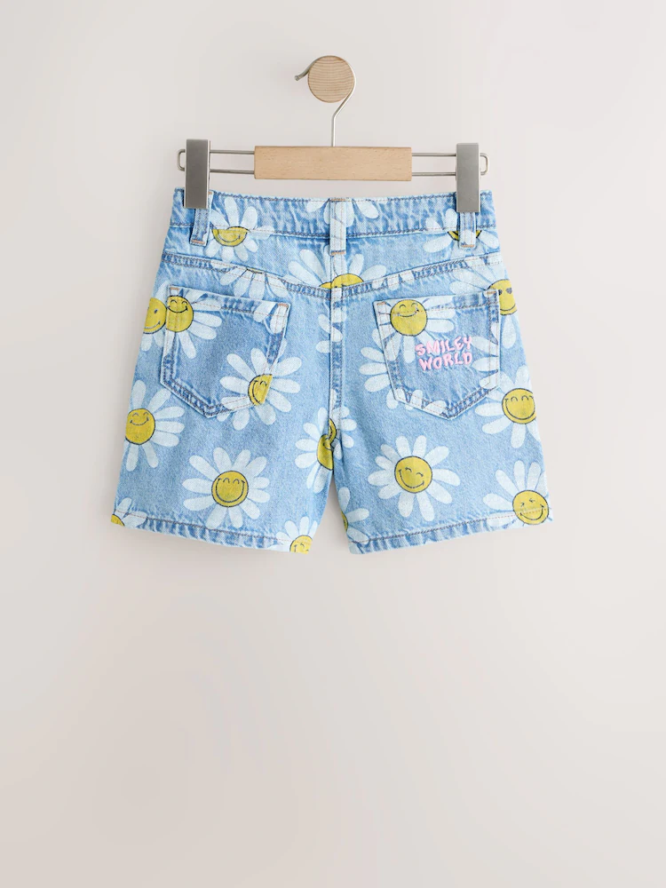 Next / Шорты джинсовые с принтом для девочки - фото 2