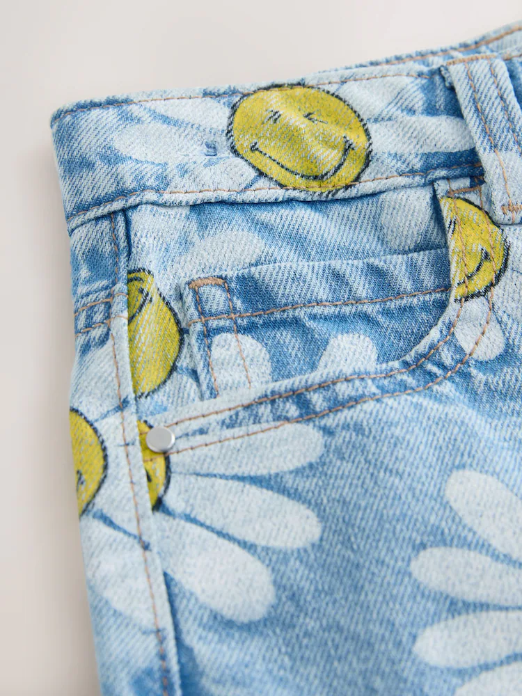 Next / Шорты джинсовые с принтом для девочки - фото 3