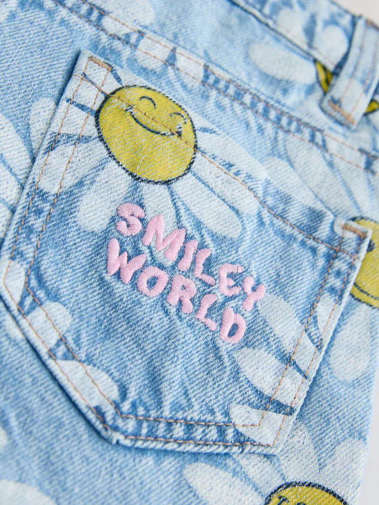 Next / Шорты джинсовые с принтом для девочки - фото 4