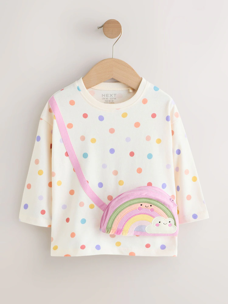 Next / Лонгслив с принтом для девочки - фото 3