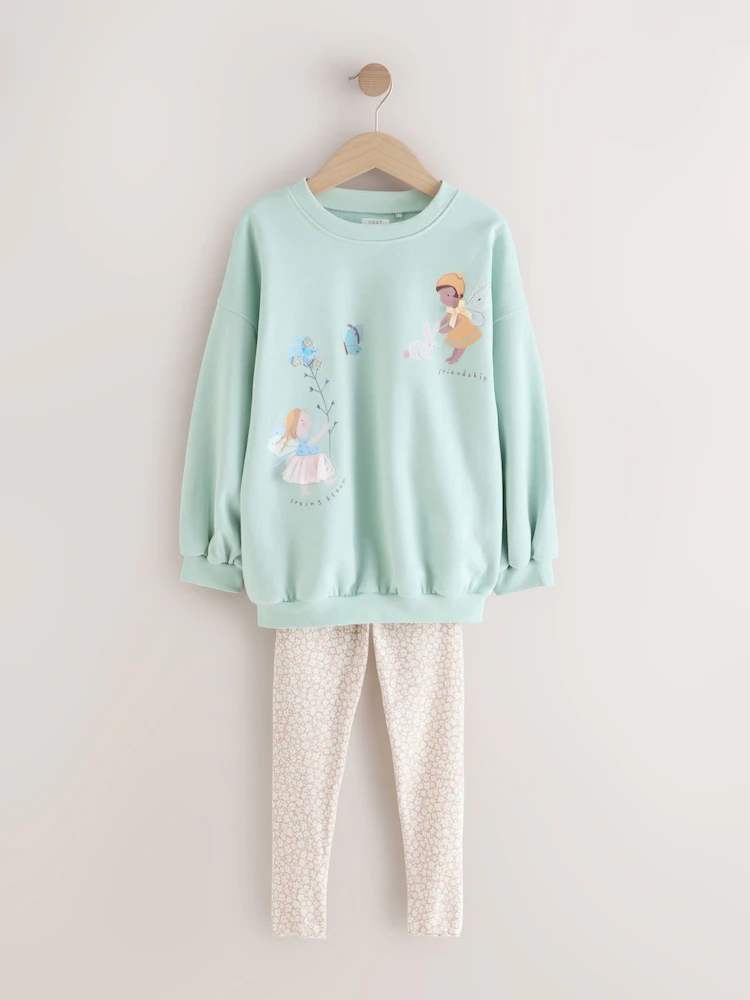 Next / Комплект свитшот и легинсы для девочки - фото 3