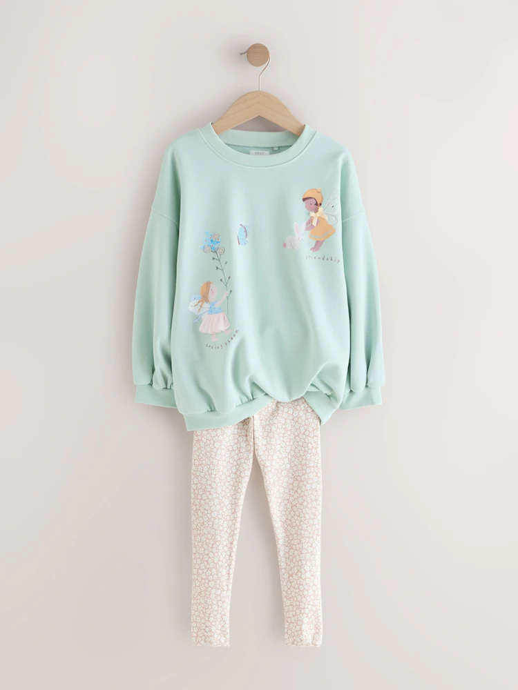 Next / Комплект свитшот и легинсы для девочки - фото 4