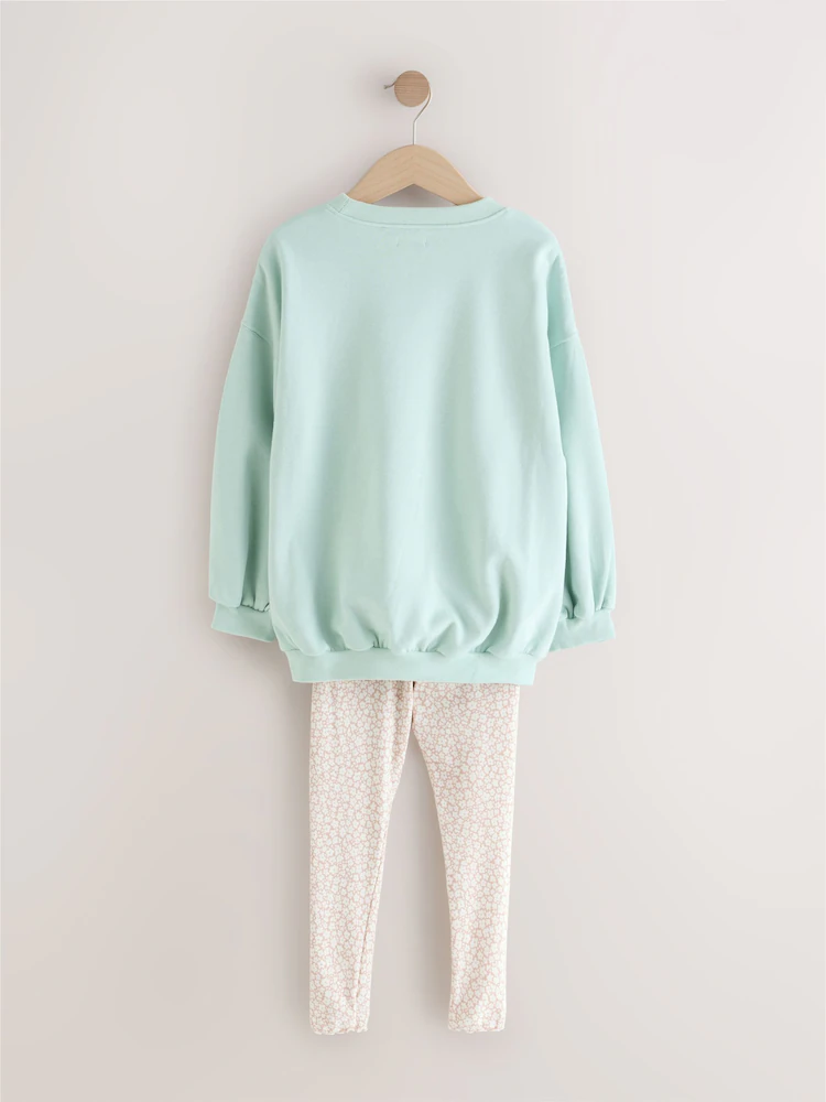 Next / Комплект свитшот и легинсы для девочки - фото 5