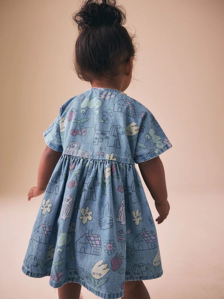 Next / Платье джинсовое для девочки - фото 2